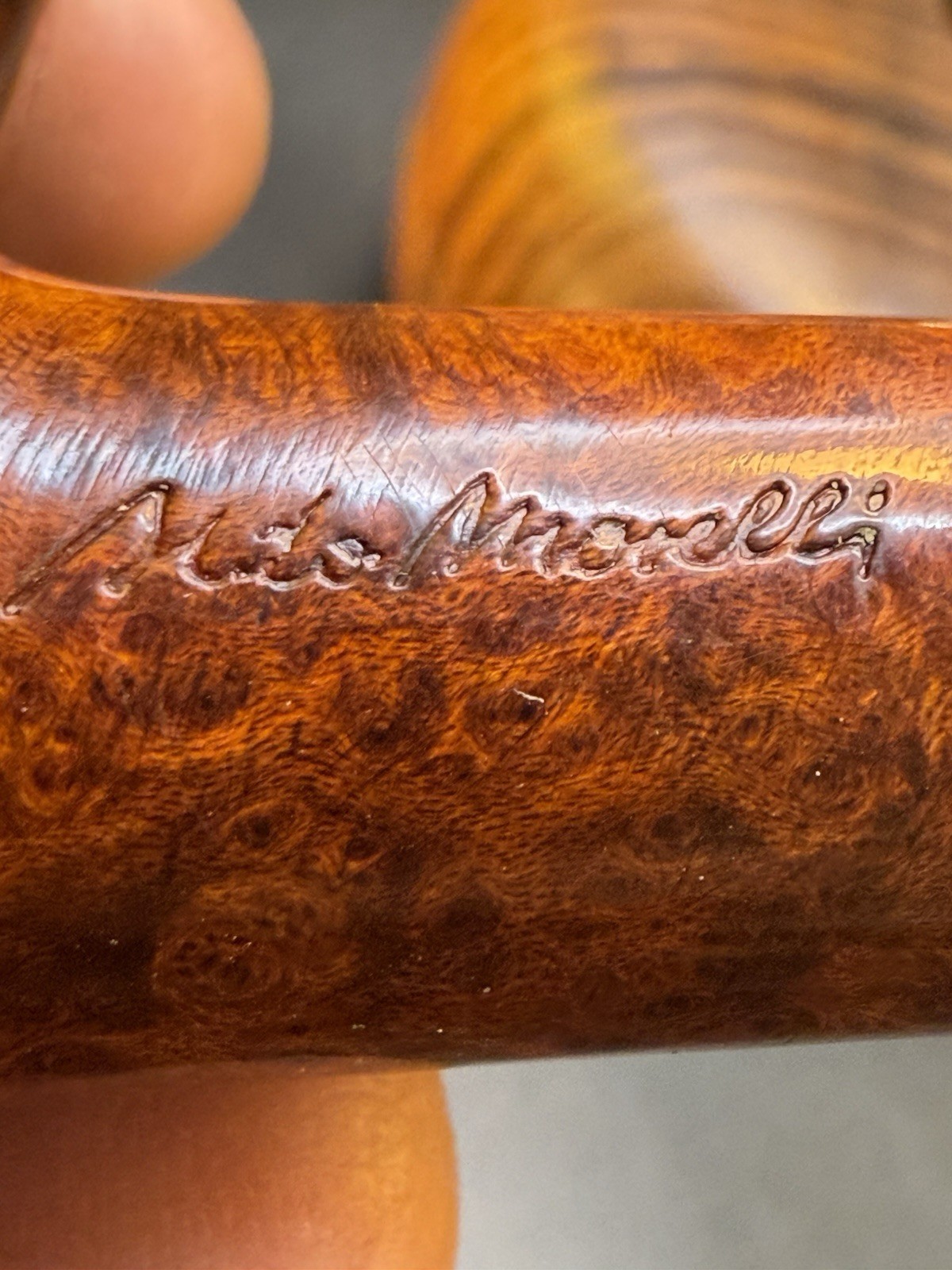 Vintage Aldo Morelli 9mm Bent Egg Tobacco Pipe - Image 6