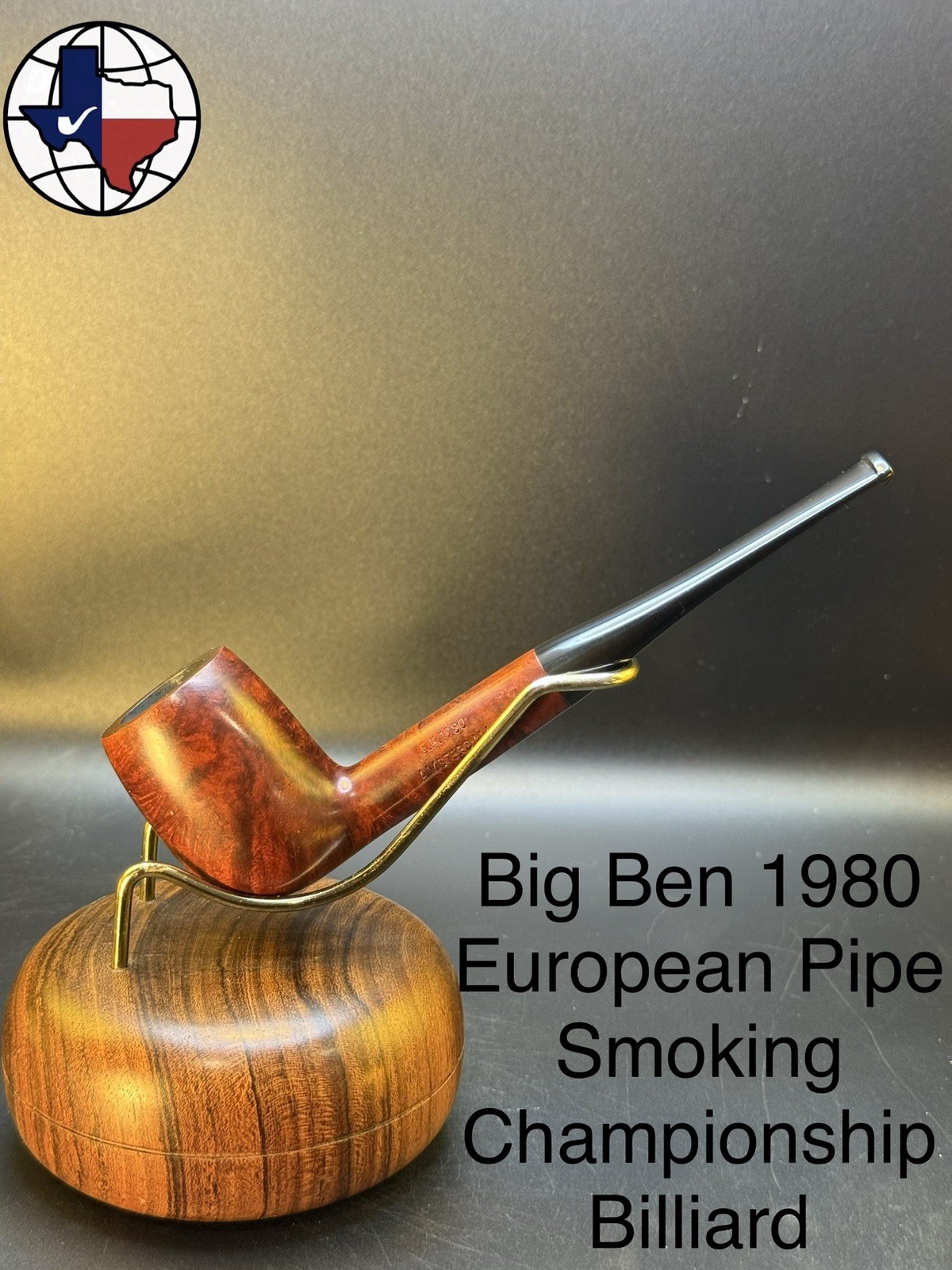Vintage Big Ben 1980 European Pipe Smoking Championship Billiard Tobacco Pipe