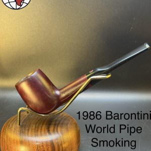Vintage 1986 Barontini Workd Smoking Pipe Championship Billiard Tobacco Pipe