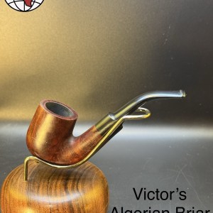 Vintage Victor’s Algerian Briar Bent Billiard Tobacco Pipe